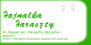 hajnalka haraszty business card